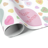 Foto Snoep Heart Valentijnsdag Gift Wrap Cadeaupapier (Rol Hoek)