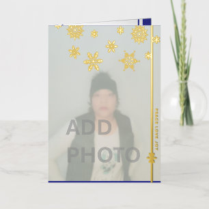 Foto Snowflakes Folie Vakantie Kaart