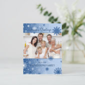 Foto Snowflakes Season's Greetings Briefkaarten (Staand voorkant)