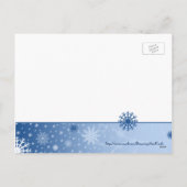 Foto Snowflakes Season's Greetings Briefkaarten (Achterkant)