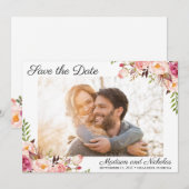 Foto sparen de Kaarten van de Datum met de Roze Vl (Voorkant / Achterkant)