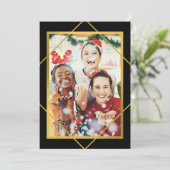 Foto Sparkle kerstfeest Kaart (Staand voorkant)