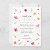 Foto Spring Wildflower Wedding Dank u kaart (Voorkant)