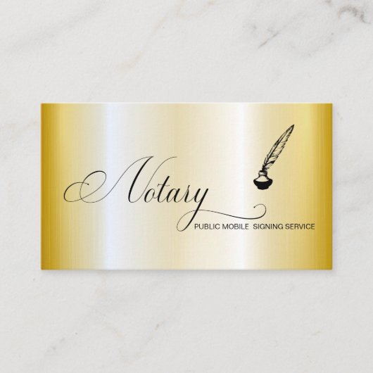 *~* FOTO - Stempel Pen Feather Signing Agent Notio Visitekaartje (Voorkant)