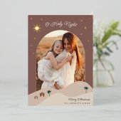 Foto ster van Bethlehem Folie Feestdagenkaart (Staand Voorkant)