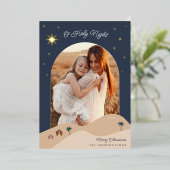 Foto ster van Bethlehem Folie Feestdagenkaart (Staand Voorkant)