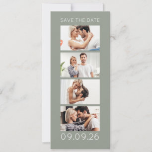 Foto strook 4 foto's QR Fotohokje Trouw Sage Save The Date