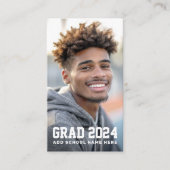 Foto student afstuderen naam visitekaartje (Voorkant)