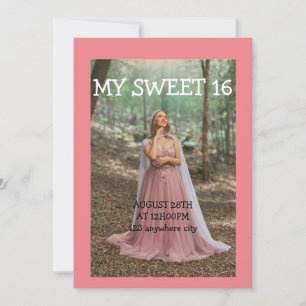 FOTO SWEET 16 VERJAARDAG UITNODIGING