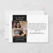 Foto sympathie begrafenis bedankt notitiekaartje (Voorkant)