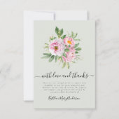 Foto sympathie Floral Funeral Bedankkaart (Voorkant)