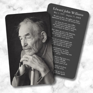 Foto Sympathie Funeral Memorial Kaart Visitekaartje