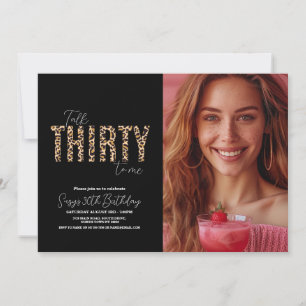 Foto Talk Thirty to Me Verjaardag van Leopard Wome Kaart