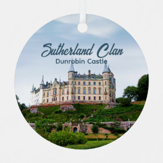 Foto Tartan Scottish Sutherland Clan Castle Metalen Ornament