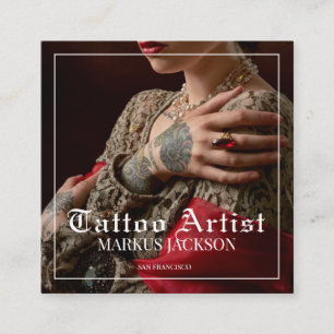 Foto Tattoo Artist Vierkante Visitekaartje