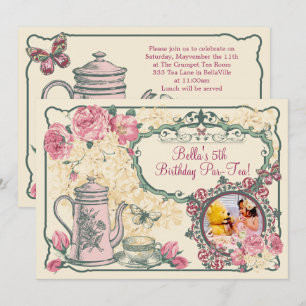 foto Tea Party uitnodiging