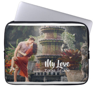 Foto & tekst mijn liefde - gepersonaliseerd laptop sleeve