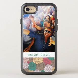 Foto & tekst Stijlvol bloempatroon OtterBox Symmetry iPhone 8/7 Hoesje