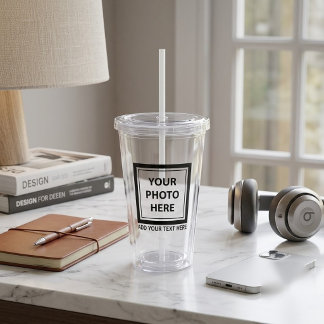 Foto & tekst uploaden – Aanpassen Acryl Drinkbeker