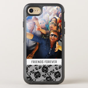 Foto & Tekst Zwart kantpatroon OtterBox Symmetry iPhone 8/7 Hoesje