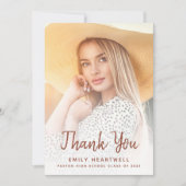 Foto Terracotta Script Afstudeerder Dank u kaart (Voorkant)