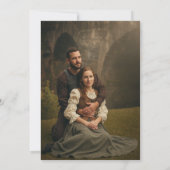 Foto Terug Basil Green Cream Floral Save The Date (Achterkant)