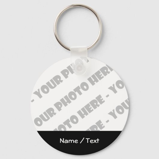 Foto & Text Basic Sleutelhanger - Creëer Uw eigen (Voorkant)