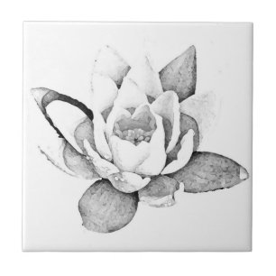 FOTO-TILE VAN "WITTE LOTUS" OP TINY LOTUS TEGELTJE