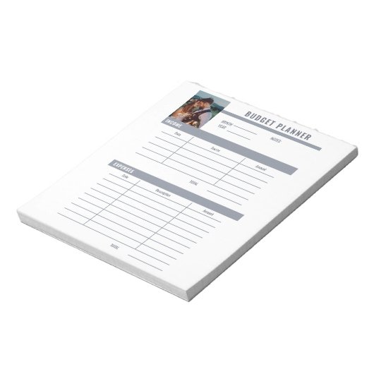 Foto toevoegen Budget Planner Notitieblok (Gedraaid)