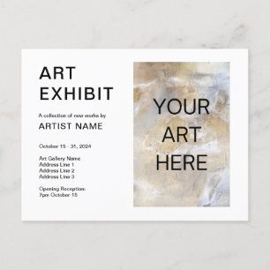 Foto toevoegen Custom Art Exhibit Invitation Brief Briefkaart