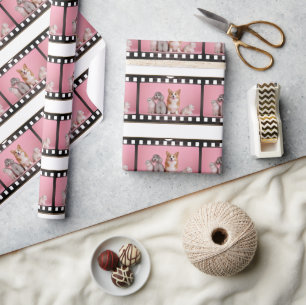 Foto toevoegen Fun Film Strip Wrapping Paper Cadeaupapier