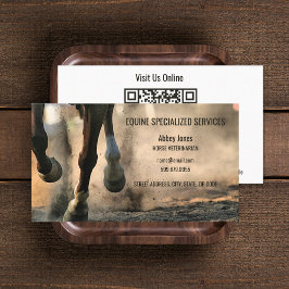 Foto toevoegen Horse Equine QR Code Visitekaartje