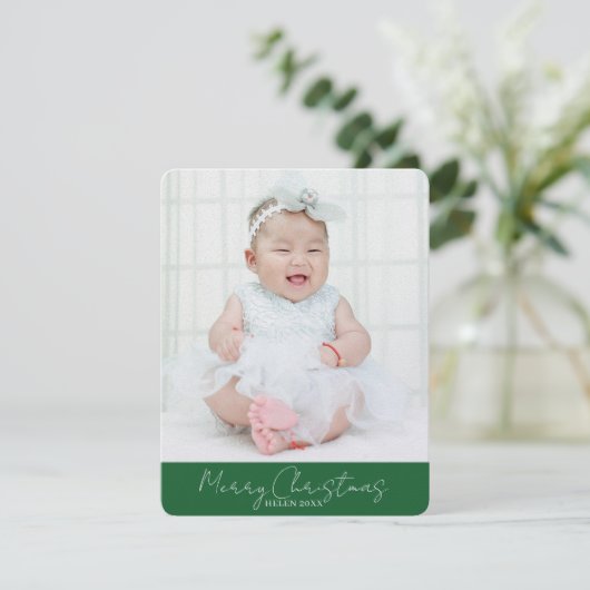 Foto toevoegen Merry Christmas Kaarten met Tree De (Staand voorkant)