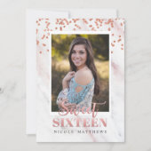 FOTO TOEVOEGEN - Modern Sweet 16 uitnodiging (Voorkant)