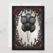 Foto toevoegen Red Rose Gothic Sweet 16 Iron Gate Kaart (Achterkant)