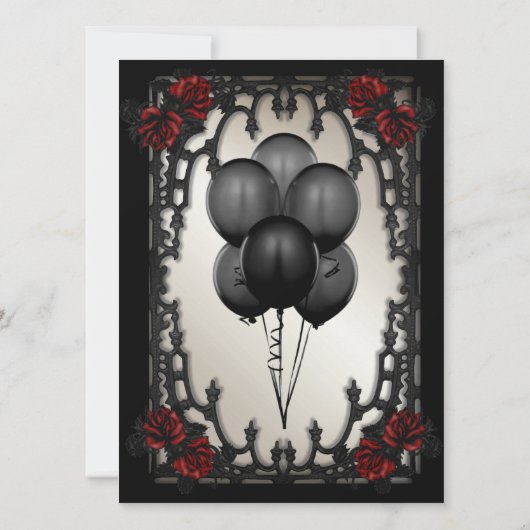 Foto toevoegen Red Rose Gothic Sweet 16 Iron Gate Kaart (Achterkant)