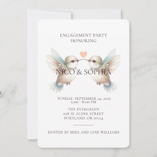 Foto toevoegen Schattigee uitnodiging voor een ver (Voorkant)