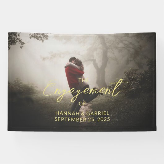 Foto toevoegen Wedding Engagement Party Banner (Horizontaal)
