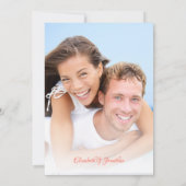 Foto Tropical Beach Conch Shell Modern Wedding Kaart (Achterkant)