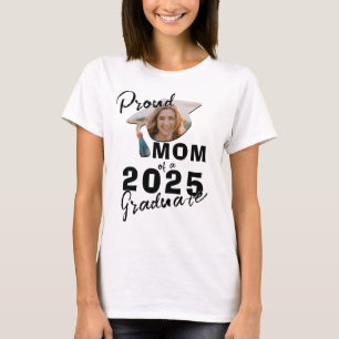 Foto Trotse moeder van 2025 Afstuderen T-shirt