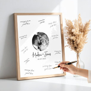 Foto trouwgastboek handtekening poster