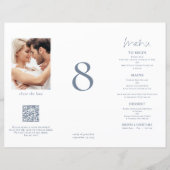 Foto Trouwmenu Tafel Geen Blauwe Tekst Trifold (Voorkant)