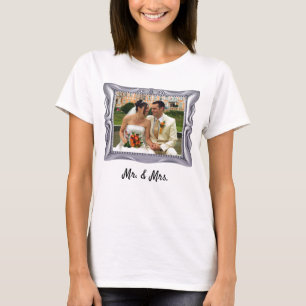 Foto Trouwpaar Fancy Zilveren Lijst Vrouwen T-shirt