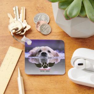 Foto Typografie Pet Memorial Sleutelhanger