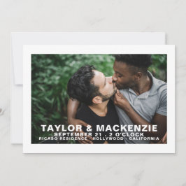 Foto Typografie Simple Gay Save the Date Wedding