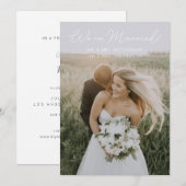 Foto Typografie Weddenschap Elegant Ver Kaart (Voorkant / Achterkant)