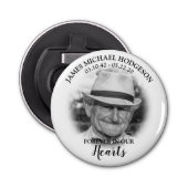 Foto Uitvaart Keepsake Button Flesopener (Voorkant)
