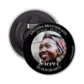 Foto Uitvaart Keepsake Flesopener Button Flesopener (Voorkant)