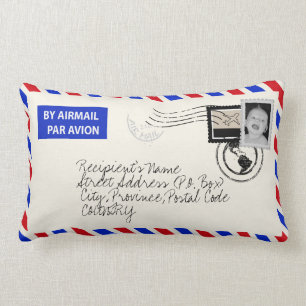  foto Upload Airmail Envelope Pillow Kussen