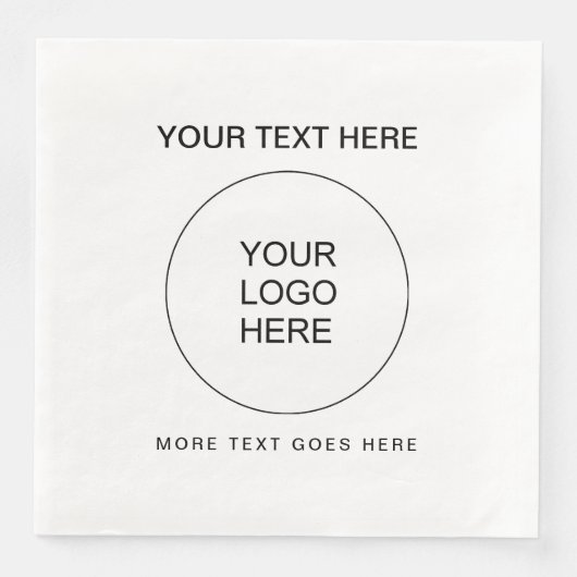 Foto uploaden Logo Tekst Standaard diner White Pap Servet (Voorkant)